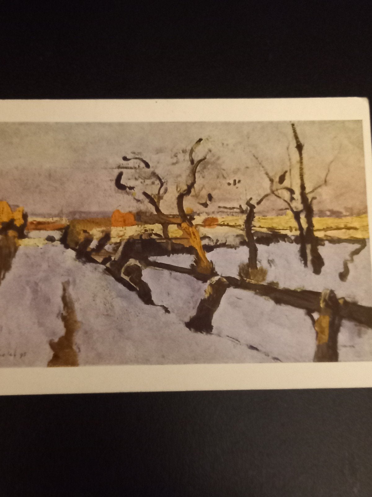 Kunstkaart  Floris Verster. Sneeuwstudie, Ophalen of Verzenden, Ongelopen, Sterren en Beroemdheden