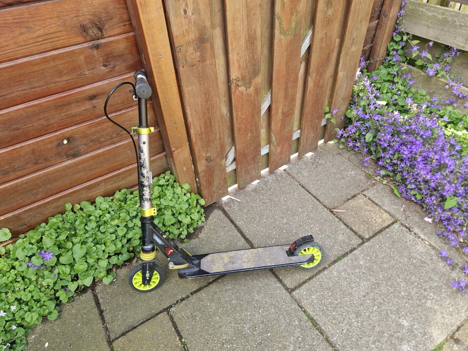 Groen met zwart inklapbare step oxelo, Fietsen en Brommers, Steps, Ophalen, Gebruikt, Gewone step