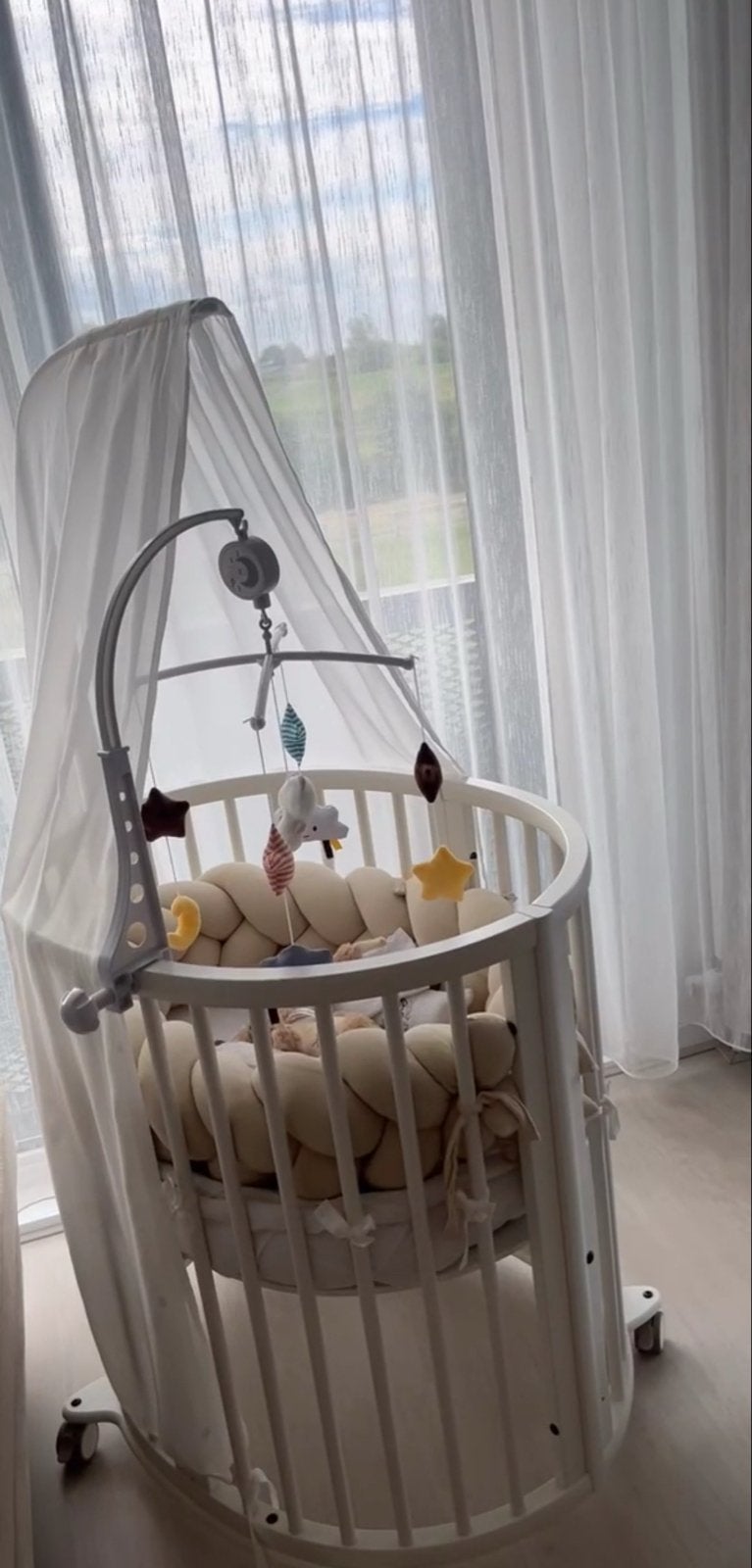 Stokke bed met alle accessoires, 70 tot 85 cm, Ophalen of Verzenden, Zo goed als nieuw, Minder dan 140 cm