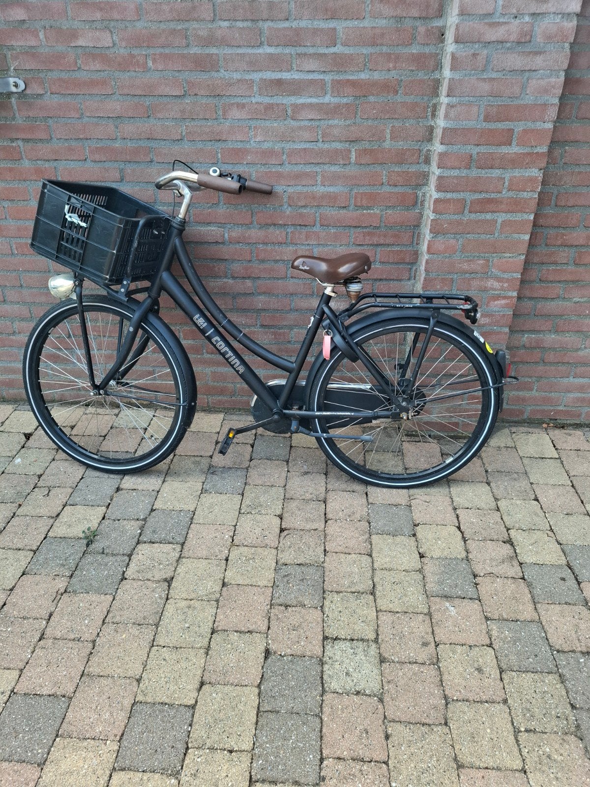 meisje fiets, Ophalen, Terugtraprem, Gebruikt, Cortina U4 transportfiets