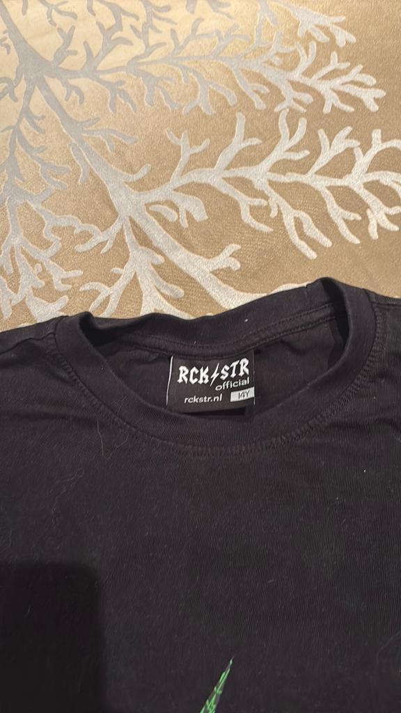 Rockstar 14 jaar zwart t shirt, Ophalen, Zo goed als nieuw, Overige maten, Zwart