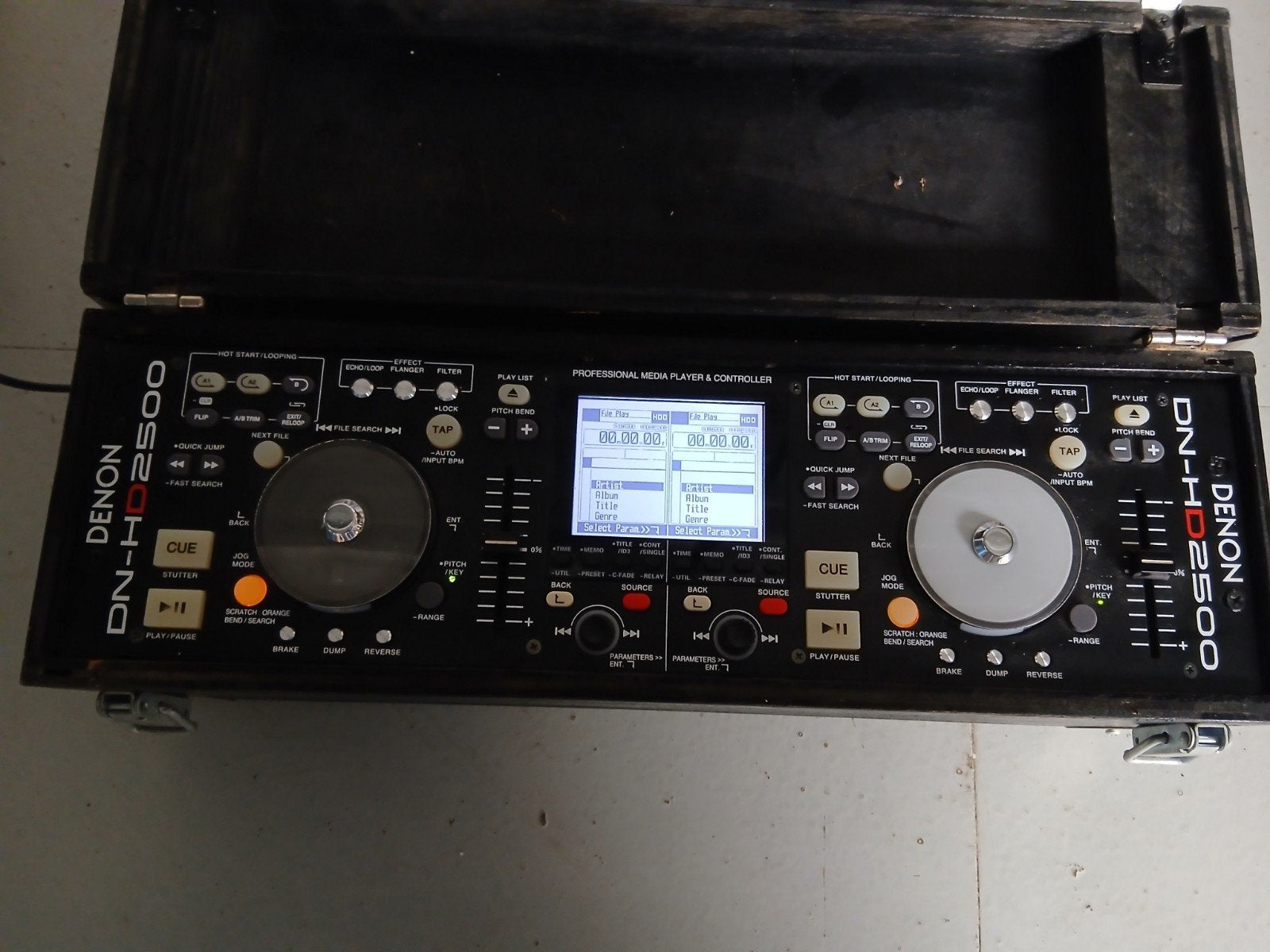 Denon DN-HD2500 DJ-set in flightcase, Ophalen of Verzenden, Gebruikt, Dj-set, Denon