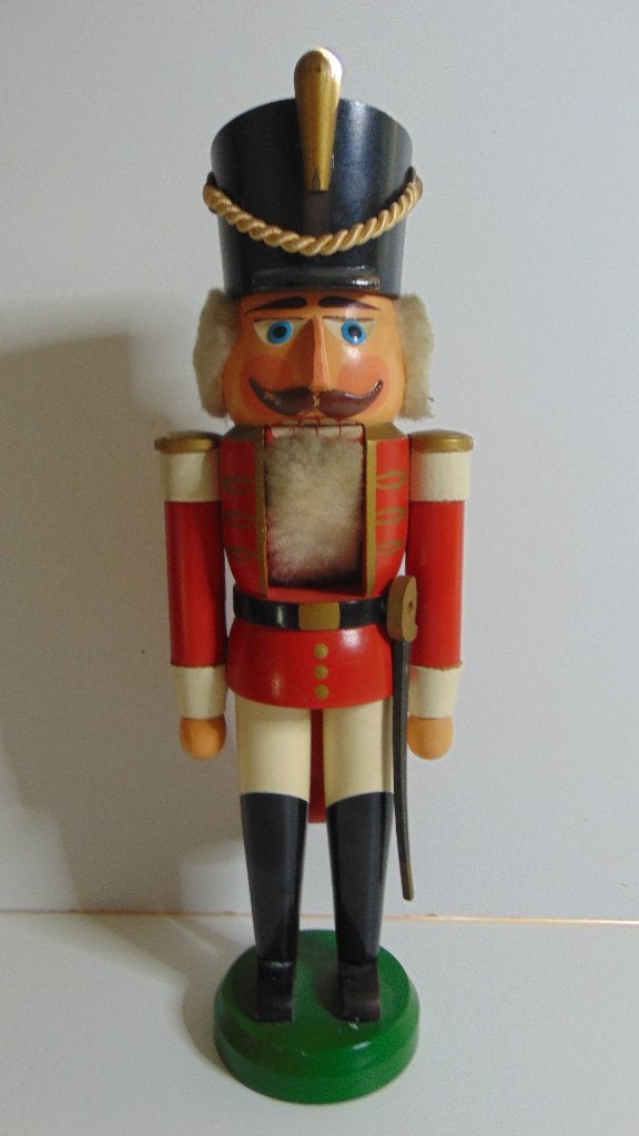Antieke houten Kerst Ertzgebirgte Notenkraker 38 cm, Ophalen of Verzenden, Gebruikt