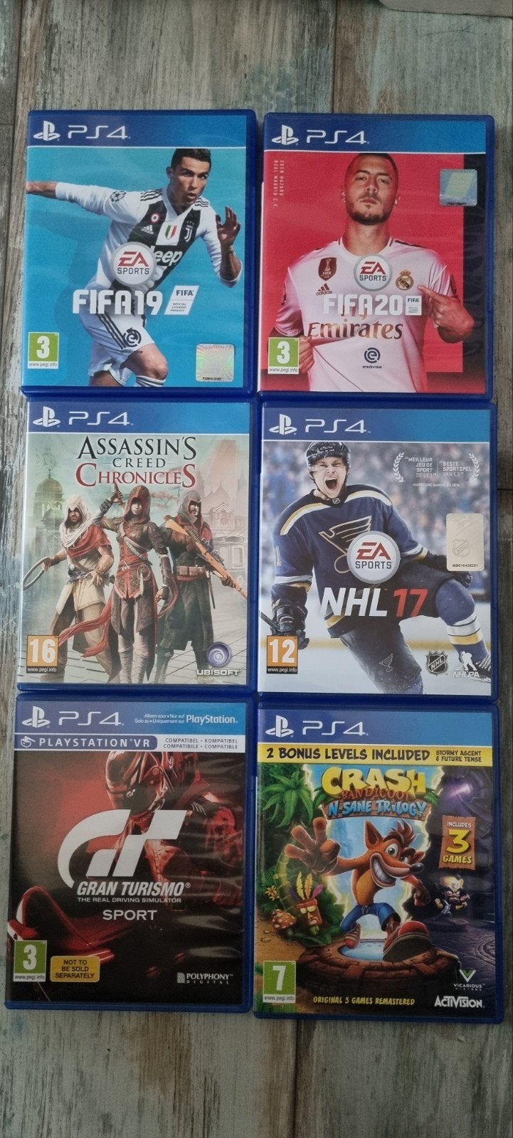 6 PS4 Spellen Bundel: FIFA, Assassin's Creed, NHL,, Verzenden, Gebruikt, Overige genres, Vanaf 16 jaar