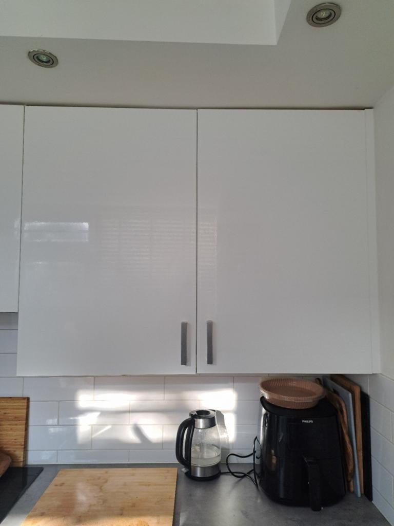 2x faktum abstrakt hoogglans  wit deurtjes 60 x92cm, Huis en Inrichting, Keuken | Keukenelementen, Ophalen of Verzenden
