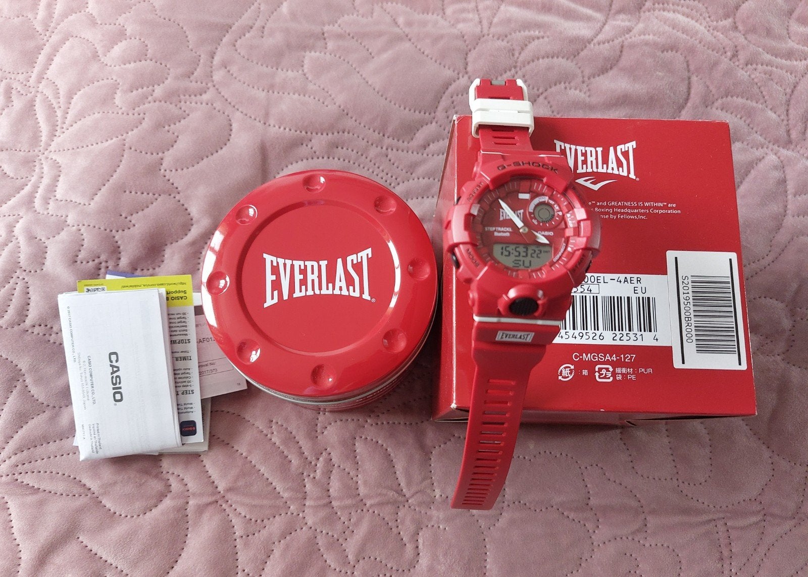Casio G-Shock Everlast GBA-800EL-4AER sporthorloge rood, Casio G-Shock Everlast, Afstand, Ophalen of Verzenden, Zo goed als nieuw
