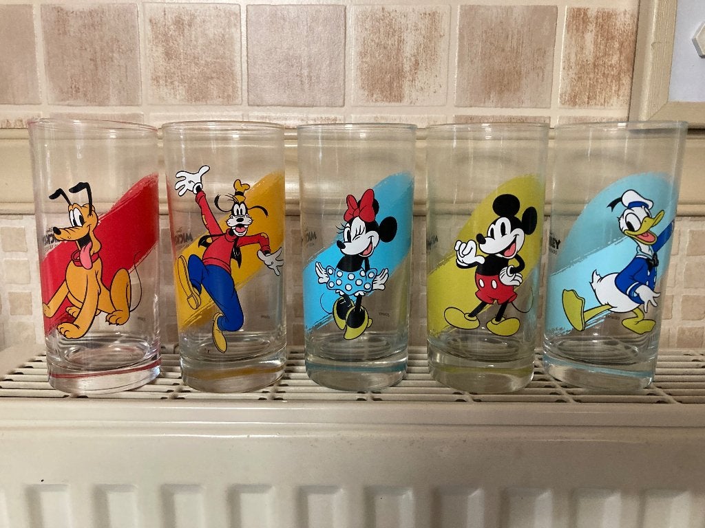 5 drinkglazen van Disney, Glas of Glazen, Nieuw, Ophalen of Verzenden, Glas