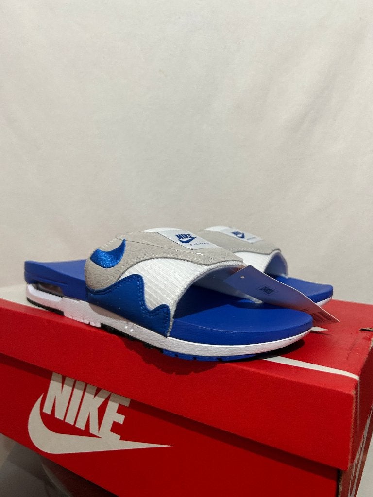 NIEUW IN DOOS! Maat 44 - Nike Air Max 1 Slide Royal Blue, Slippers, Nike, Nieuw, Nike