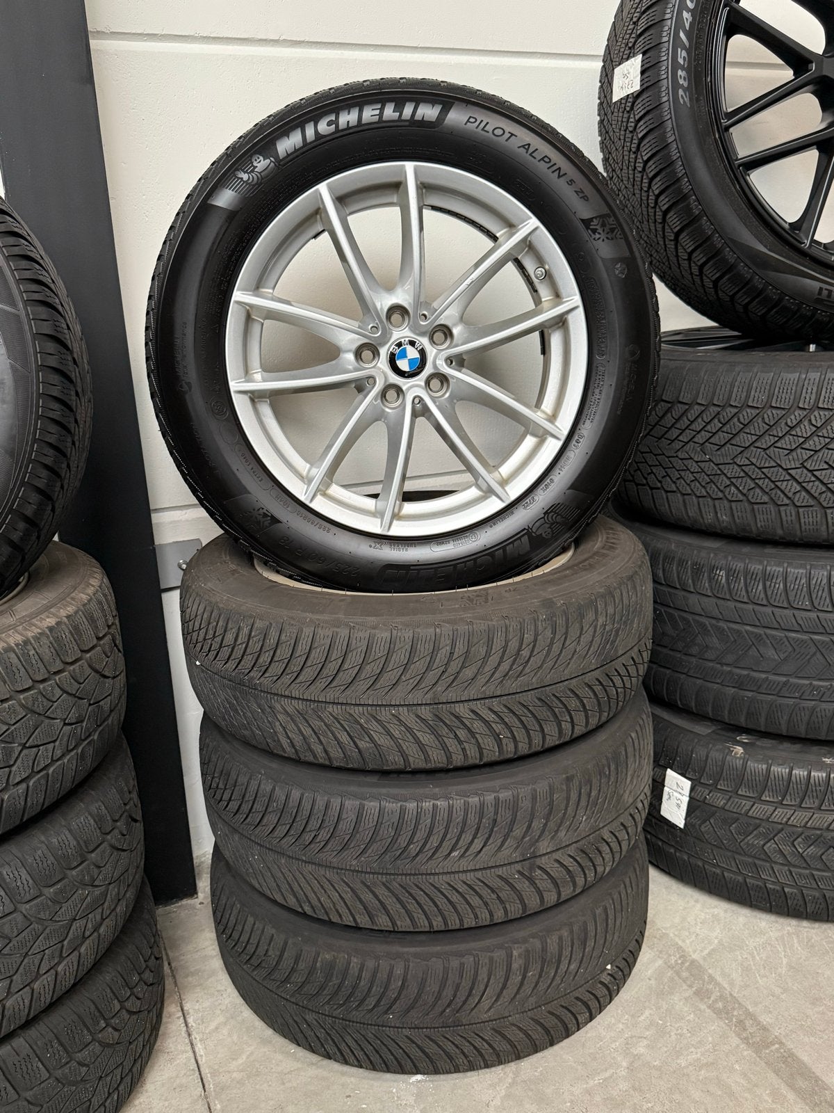 Winterset BMW X3  225/60R18 Stermarkering, Ophalen, 18 inch, Gebruikt, Banden en Velgen