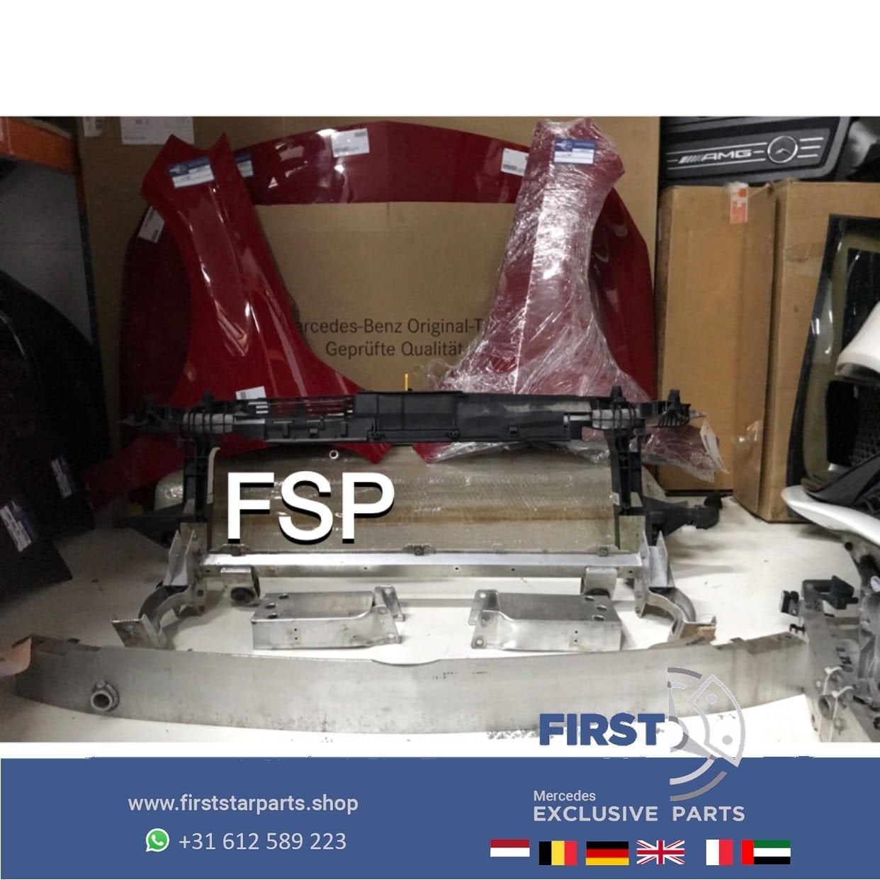 W176 Facelift AMG Voorkop delen Mercedes A Klasse 2018 Front, Gebruikt, -, Voor, Ophalen of Verzenden