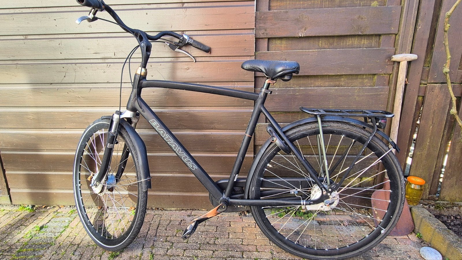 T.E.A.B. Batavus Dinsdag herenfiets - Zwart, Opknapper, Ophalen, Gebruikt, Velgrem, Versnellingen