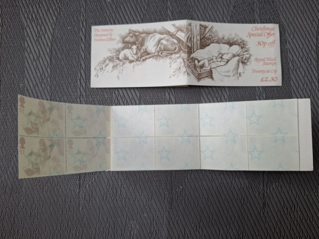 postzegel engeland boekje kerst 84 HB 0-84 20 * 13 met ster, Verzenden, Postfris