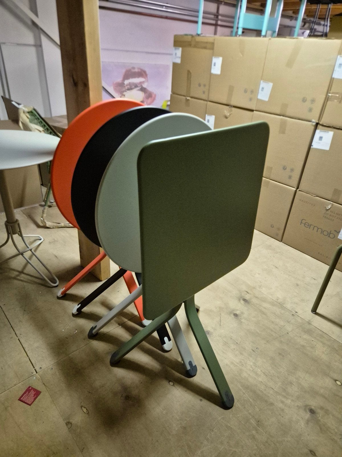 Nieuwe fermob Luxembourg, rest'o tafel d60 capucine, Ophalen, Nieuw, Aluminium