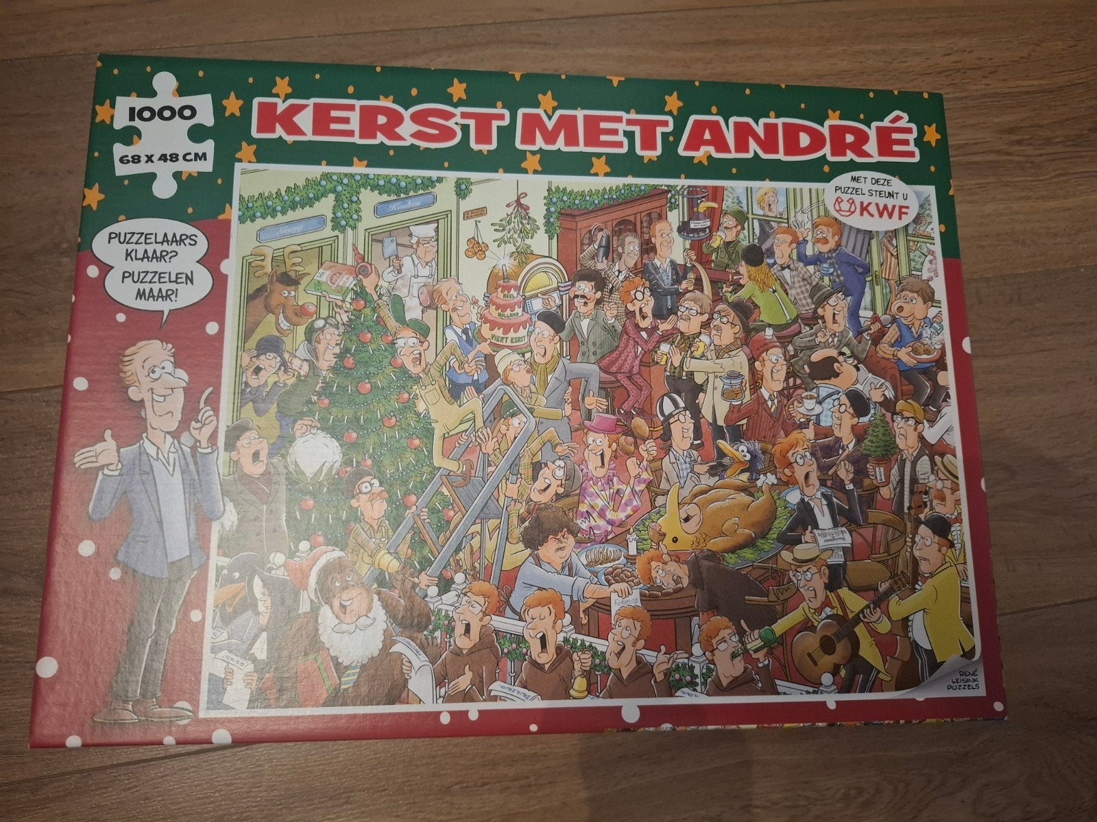Kerst met André Legpuzzel 1000 stukjes KWF, Ophalen, 500 t/m 1500 stukjes, Zo goed als nieuw, Legpuzzel
