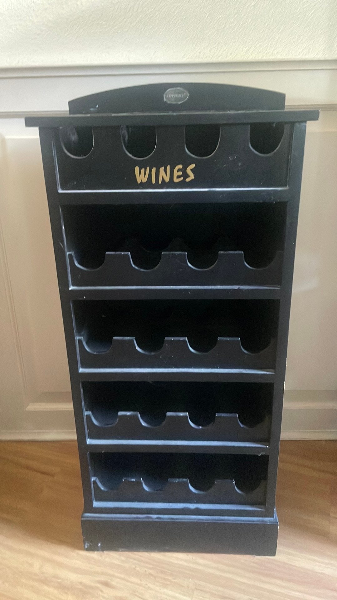 Wine Rek Zwart, Huis en Inrichting, Ophalen, Gebruikt