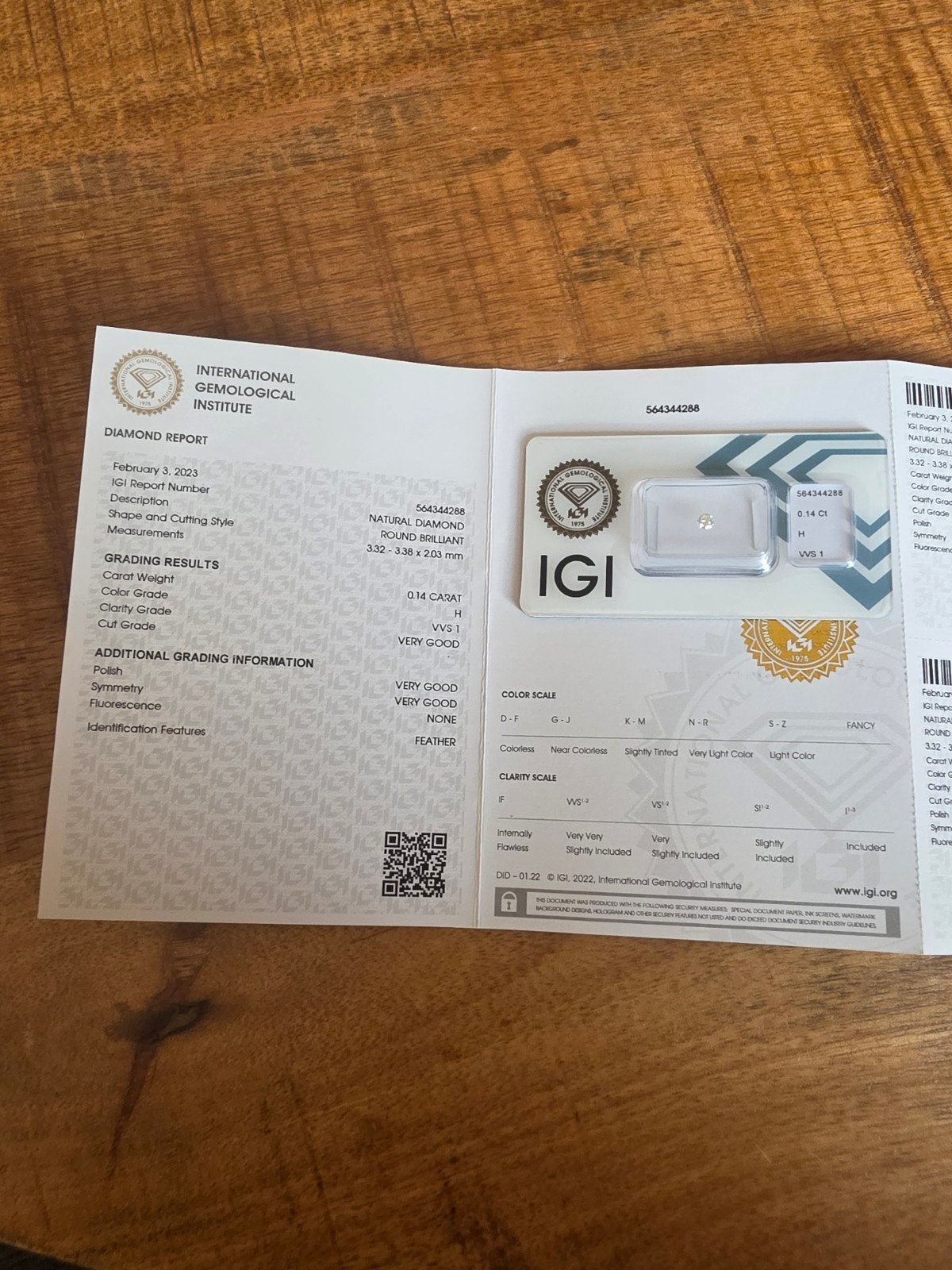 IGI Gecertificeerde Natuurlijke Diamant 0.14 Karaat, Ophalen of Verzenden, Nieuw