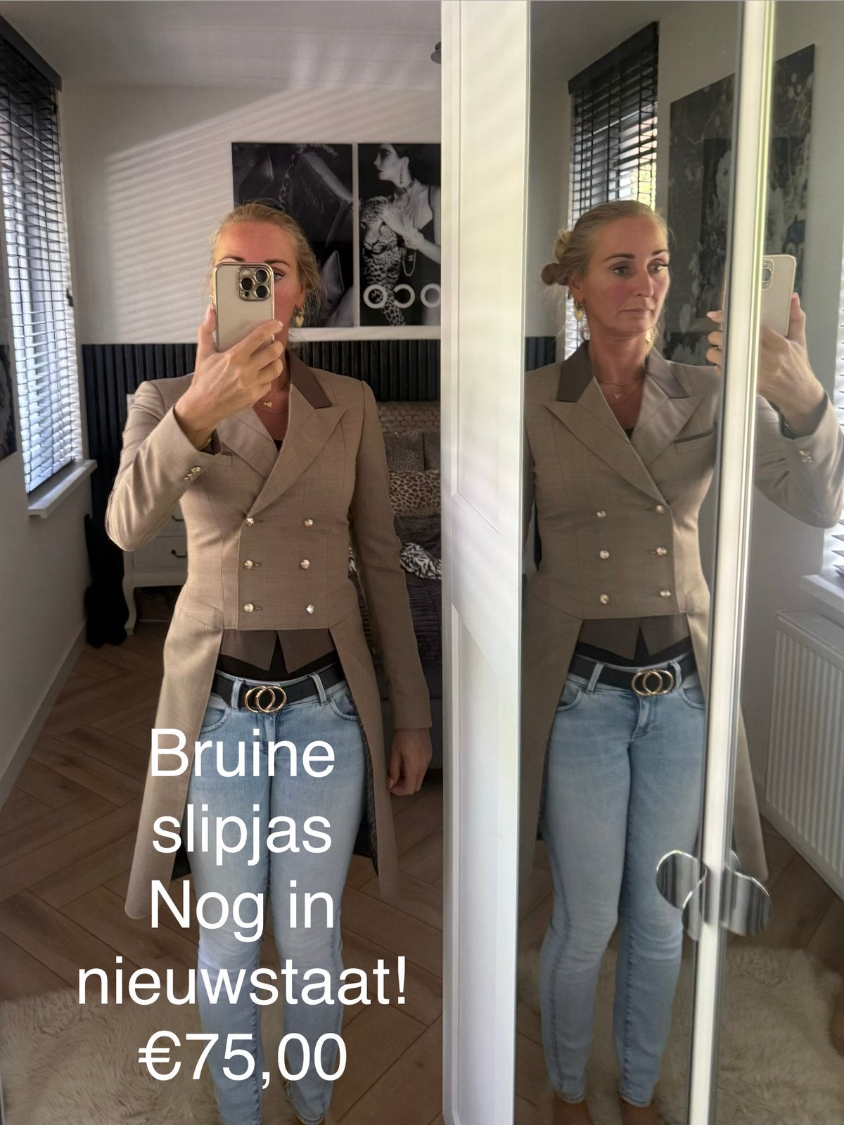 Prachtige bruine slipjas, Dressuur, Ophalen of Verzenden, Zo goed als nieuw, Bruin