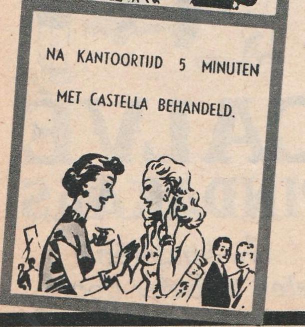 retro reclame 1951 Castella shampoo zij met dat mooie haar, Verzamelen, Retro, Verzenden, Overige typen