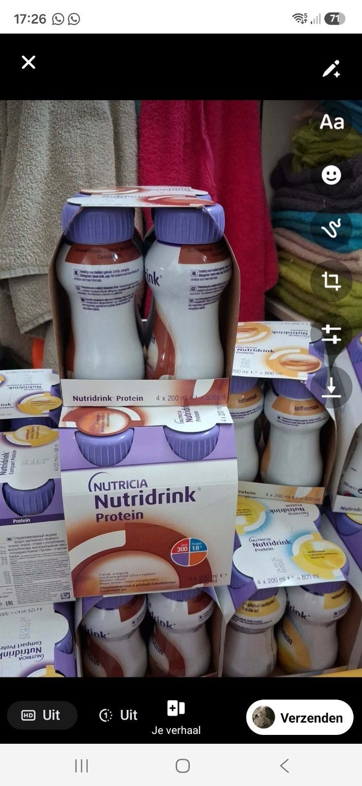 nutridrink heel veel flesjes, Ophalen