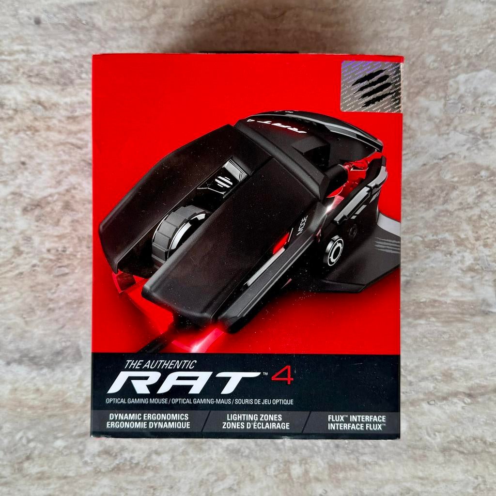 Mad Catz RAT 4 Gaming Muis, Rechtshandig, Muis, Gaming muis, Ophalen of Verzenden
