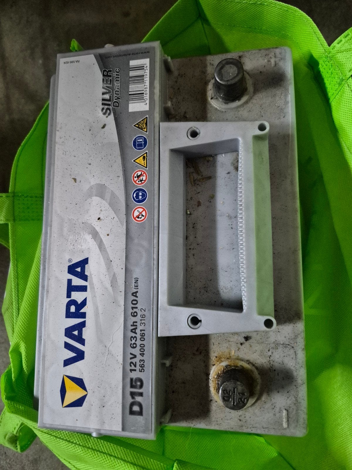 varta d15 accu, Gebruikt