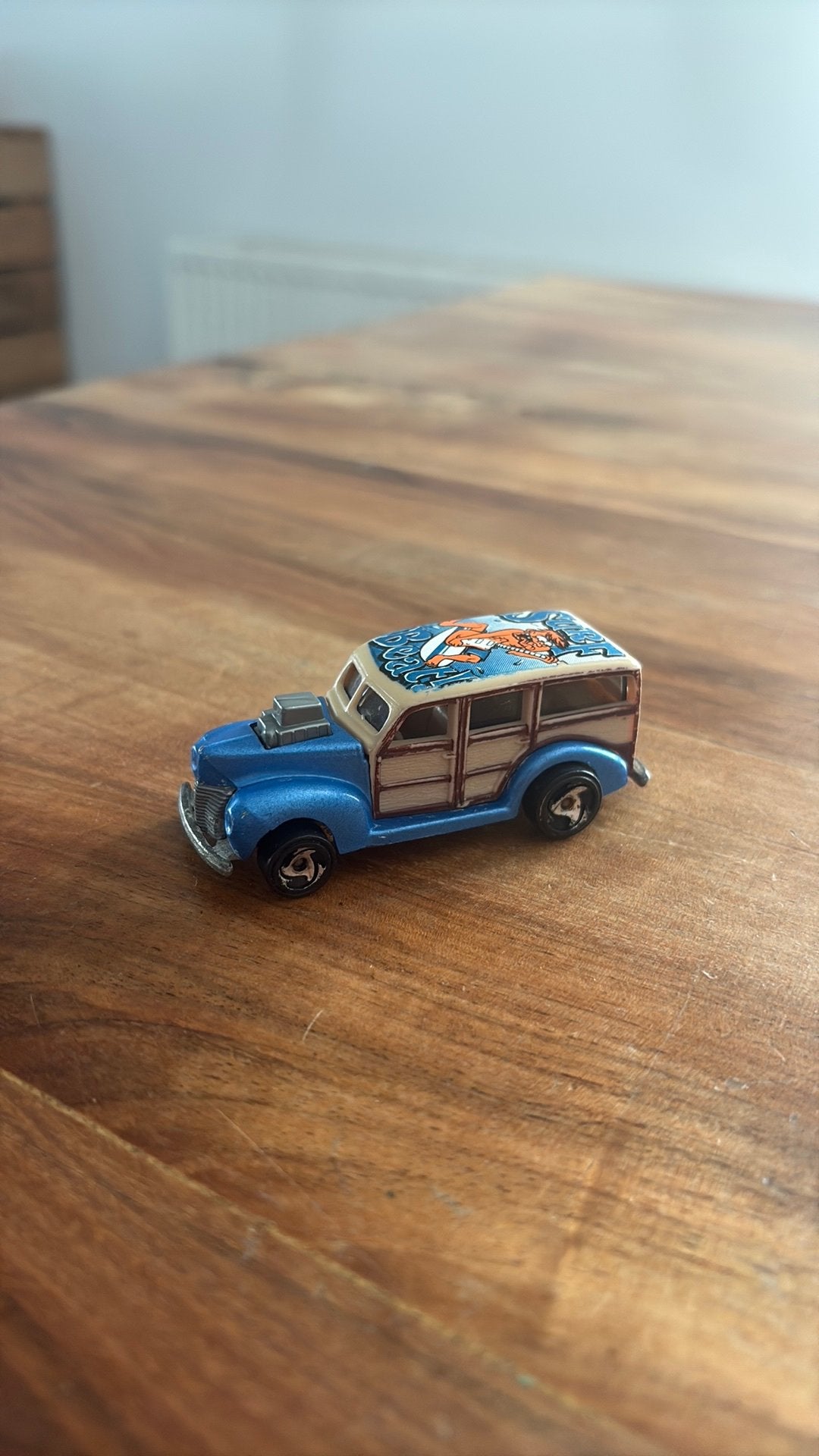 Hot Wheels Woody blue  surf beat wagon 1979, Ophalen of Verzenden, Zo goed als nieuw, Auto