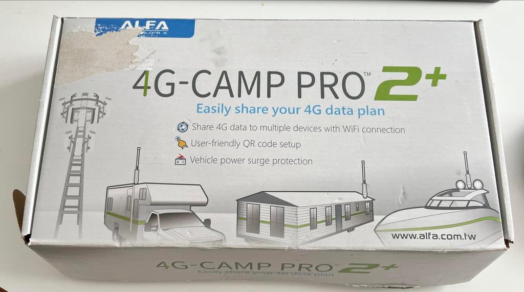 Alfa 4G-CAMP PRO 2+ Router met modem voor camper/boot, Ophalen of Verzenden, Nieuw, Router met modem