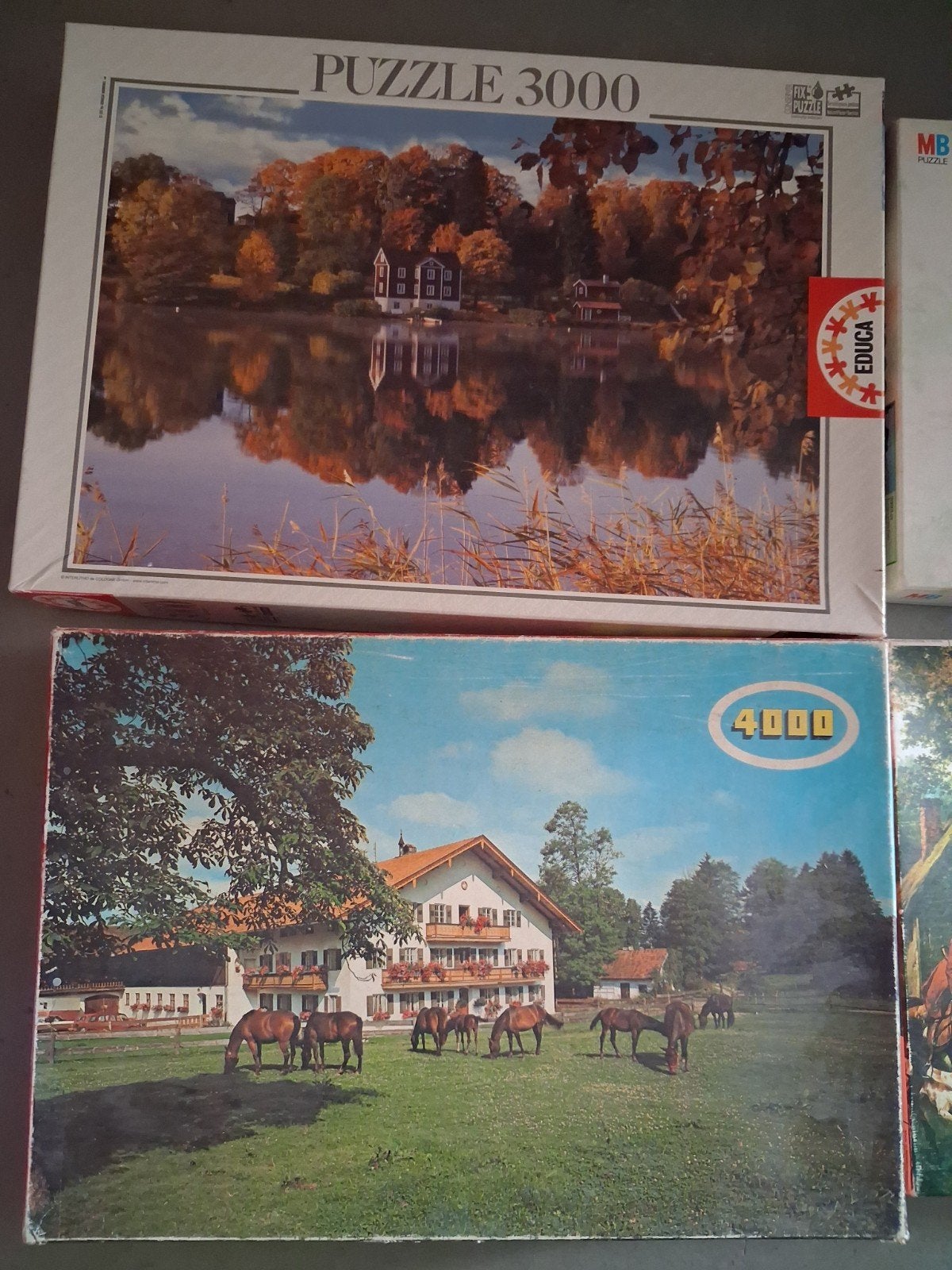Twee Grote Legpuzzels: 3000 en 4000 Stukjes, Ophalen of Verzenden, Meer dan 1500 stukjes, Gebruikt, Legpuzzel