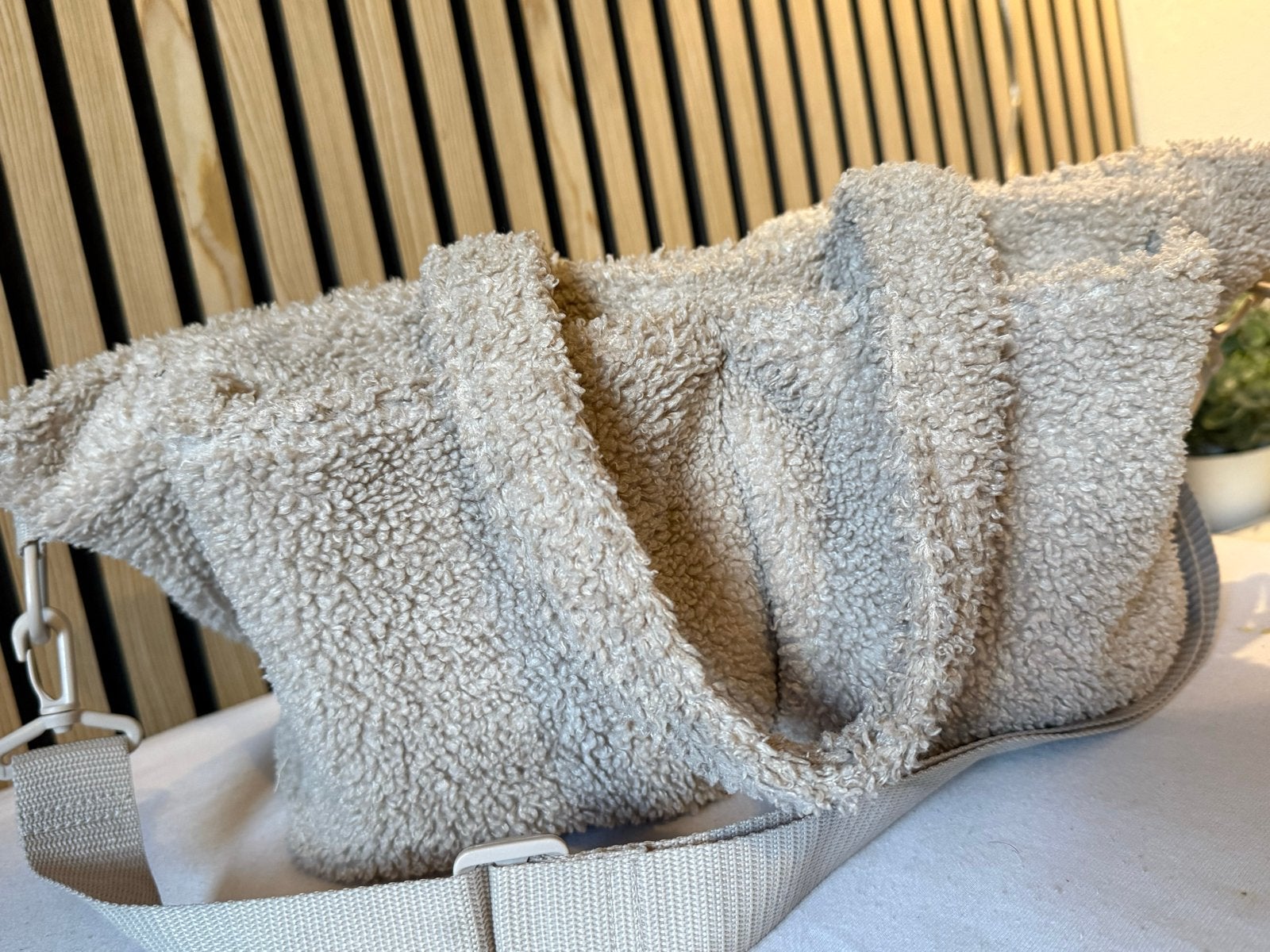 H&M Teddy Luiertas - Crème/Beige, Ophalen of Verzenden, Zo goed als nieuw, Schoudertas