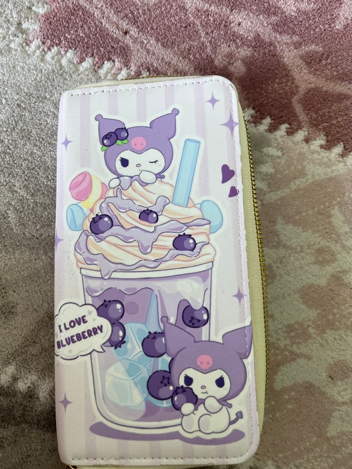 Leuke paarse portemonnee met Kuromi print, Ophalen of Verzenden, Zo goed als nieuw, Paars, Overige merken