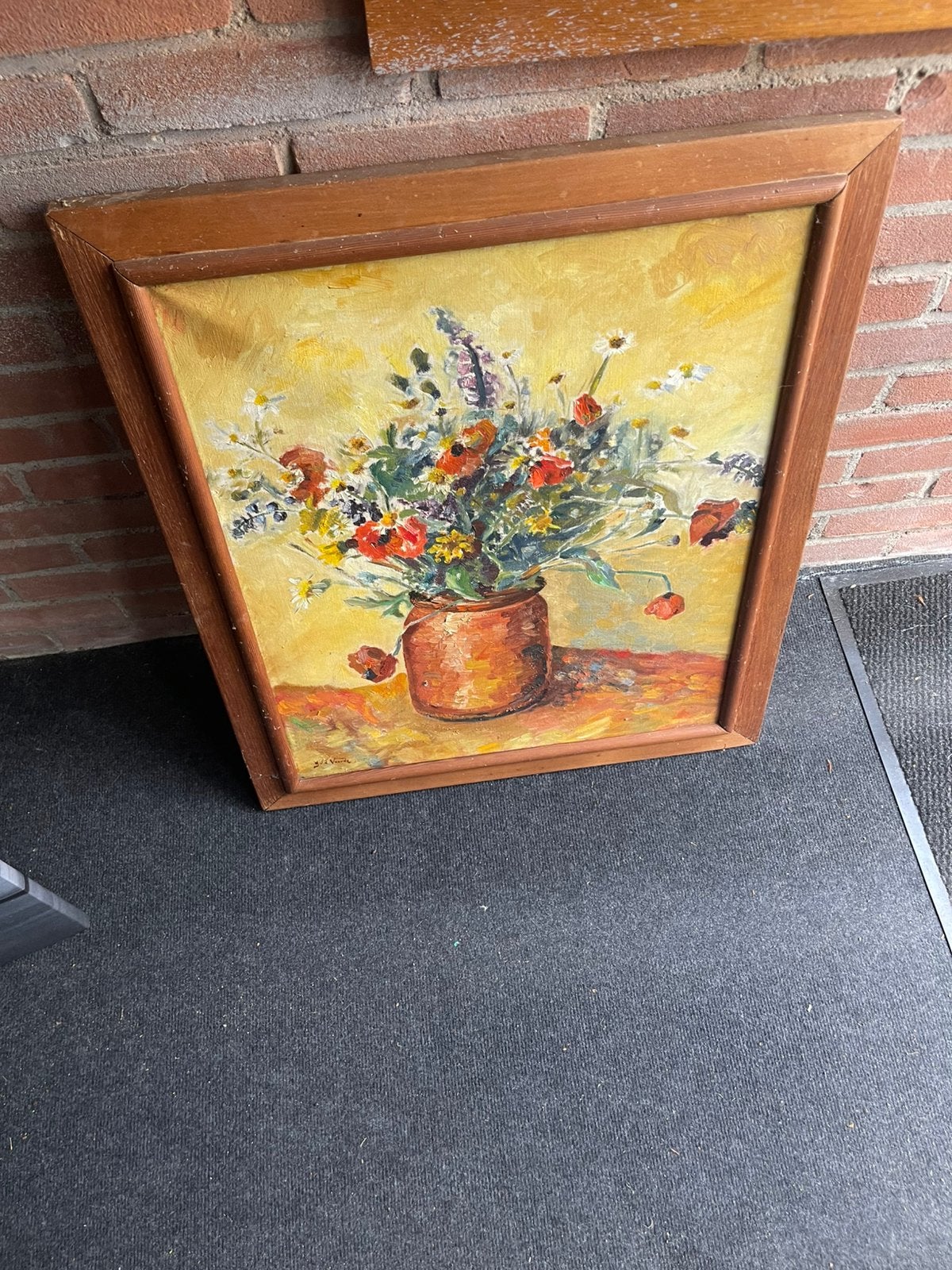 oud schildery op doek 75/60, Ophalen