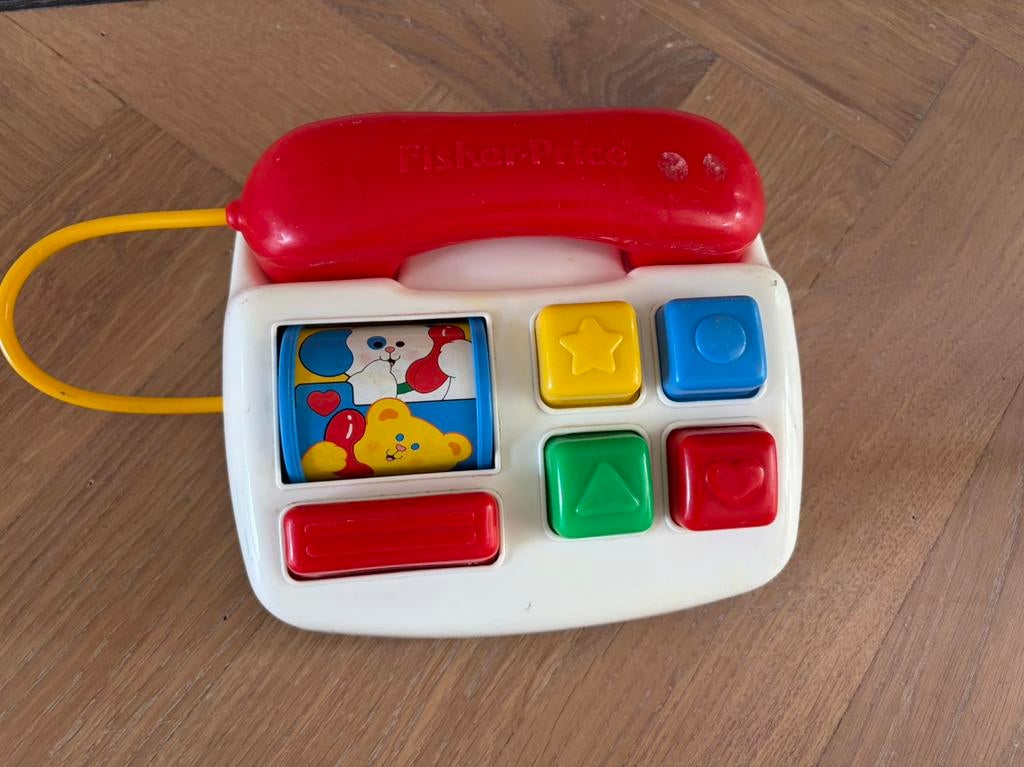 Vintage Fisher-Price telefoon, Kinderen en Baby's, Speelgoed | Fisher-Price, Ophalen, Zo goed als nieuw, Overige typen, Met geluid