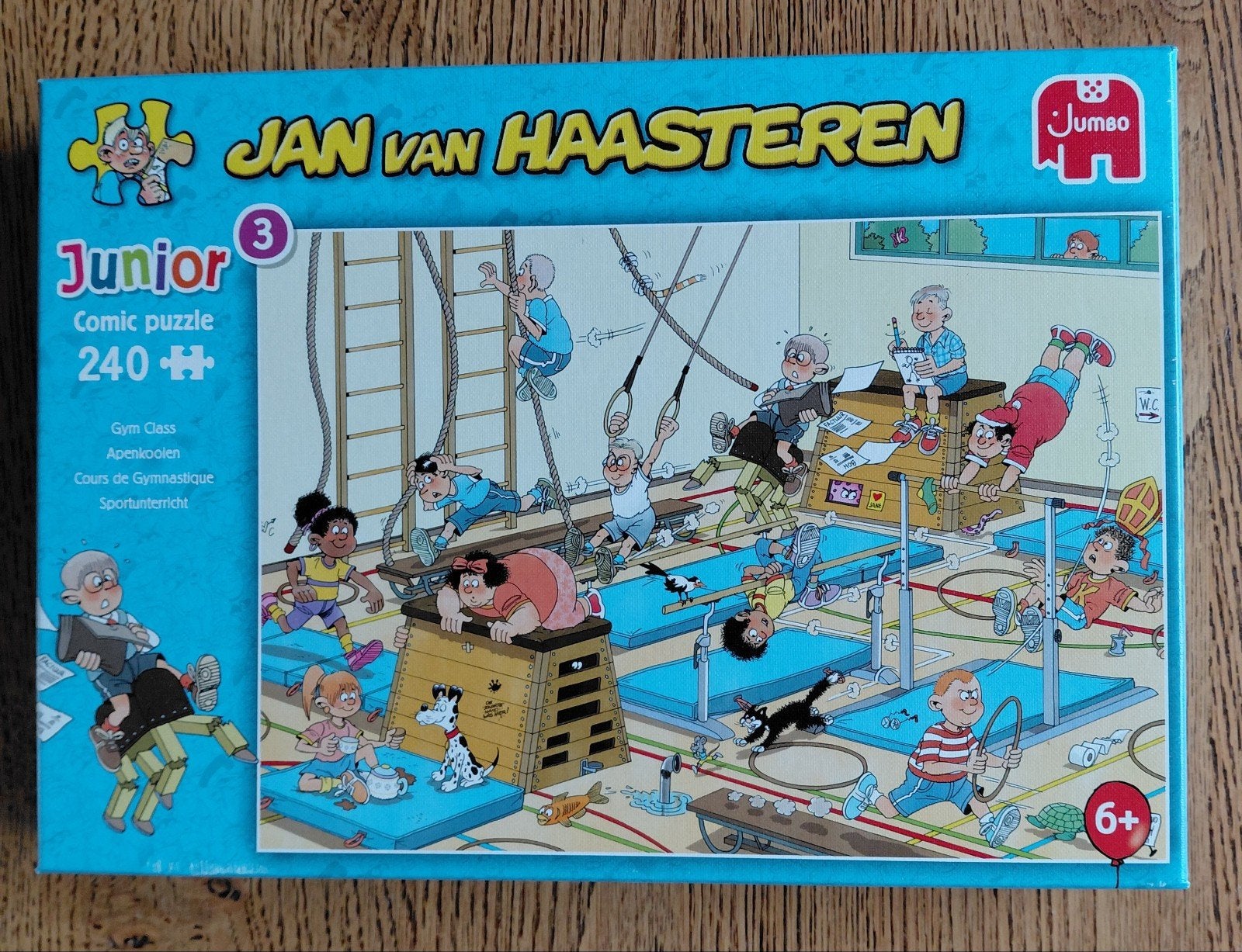 Jan van Haasteren Junior Gymles Puzzel 240 stukjes, Ophalen of Verzenden, Minder dan 500 stukjes, Zo goed als nieuw, Legpuzzel