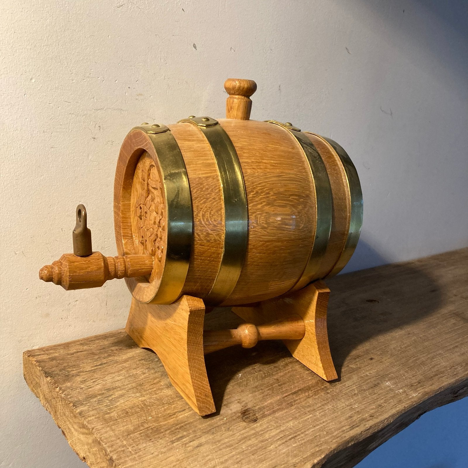 Vintage Decoratief Wijnvat - Houten Vat met Kraantje, Ophalen of Verzenden