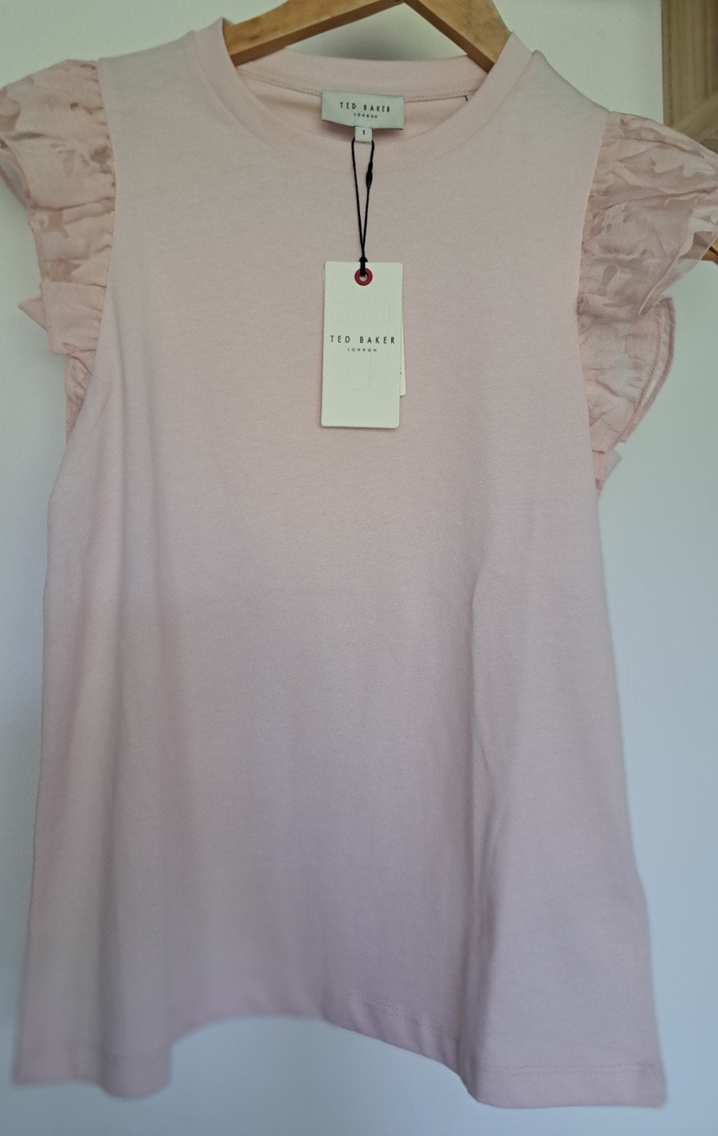 Ted Baker roze top met ruches, 100% biologisch katoen, Nieuw, Ophalen of Verzenden, Roze, Ted Baker
