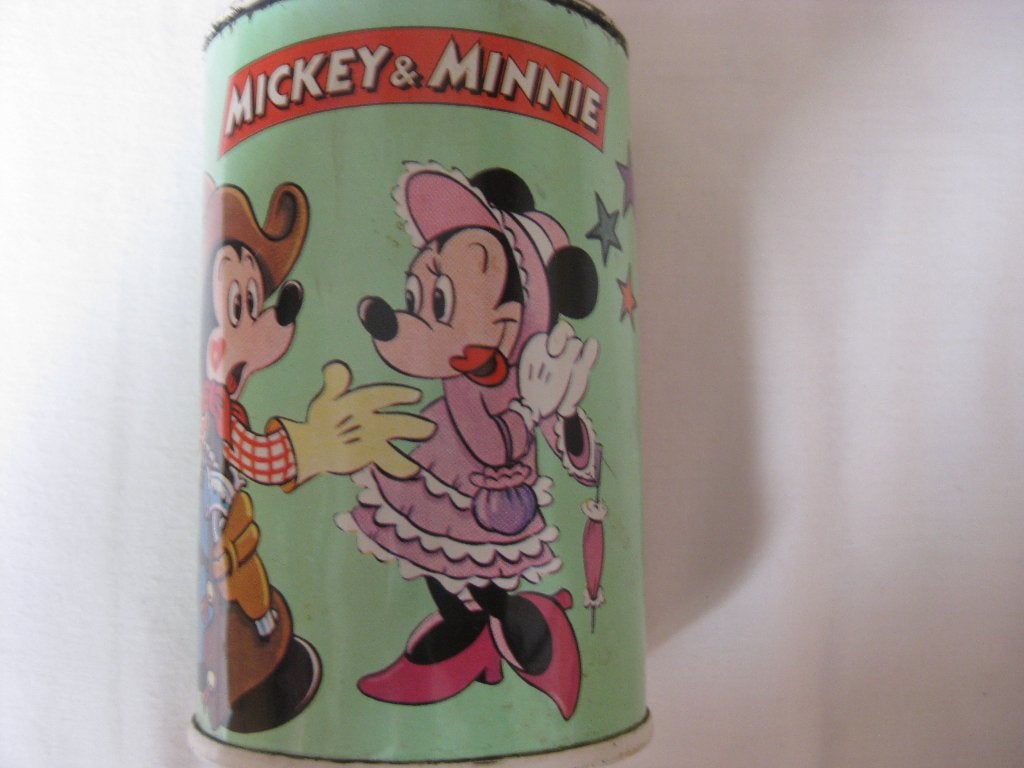 donald duck of minnie mouse blikje spaarpot, Verzenden