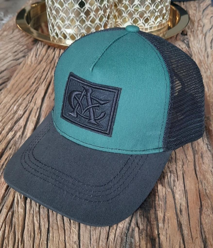 Trucker pet cap nieuw zwart en army groen, Onbekend, Nieuw, Pet, One size fits all