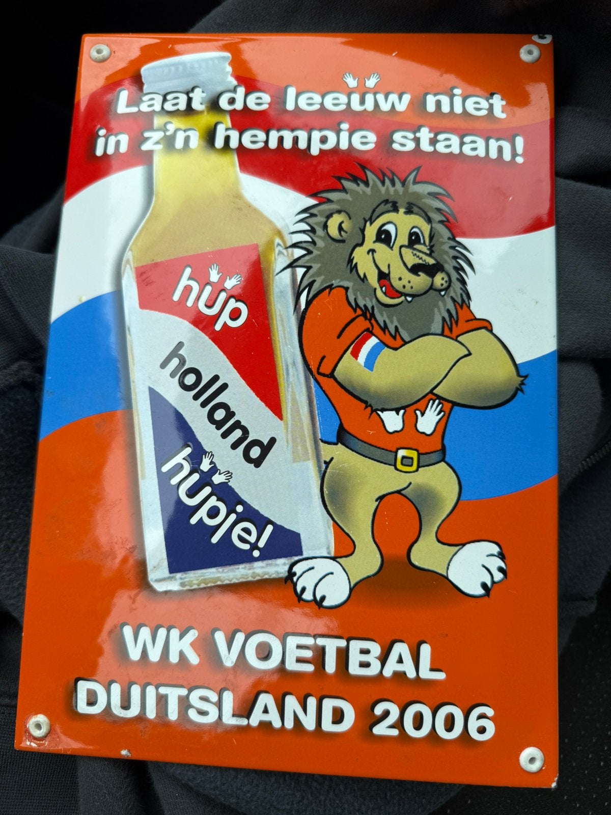Emaille bord, Ophalen, Zo goed als nieuw, Reclamebord