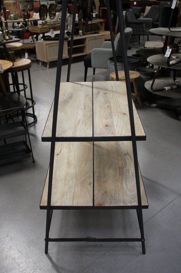 Handige open kast / kledingrek metaal & hout inklapbaar, Huis en Inrichting, Met plank(en), 50 tot 100 cm, Zo goed als nieuw, 150 tot 200 cm