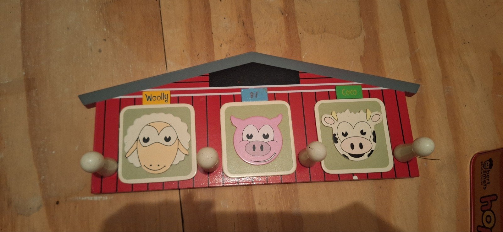 Houten kapstok met dierenfiguren, Ophalen of Verzenden, Zo goed als nieuw, Overige typen