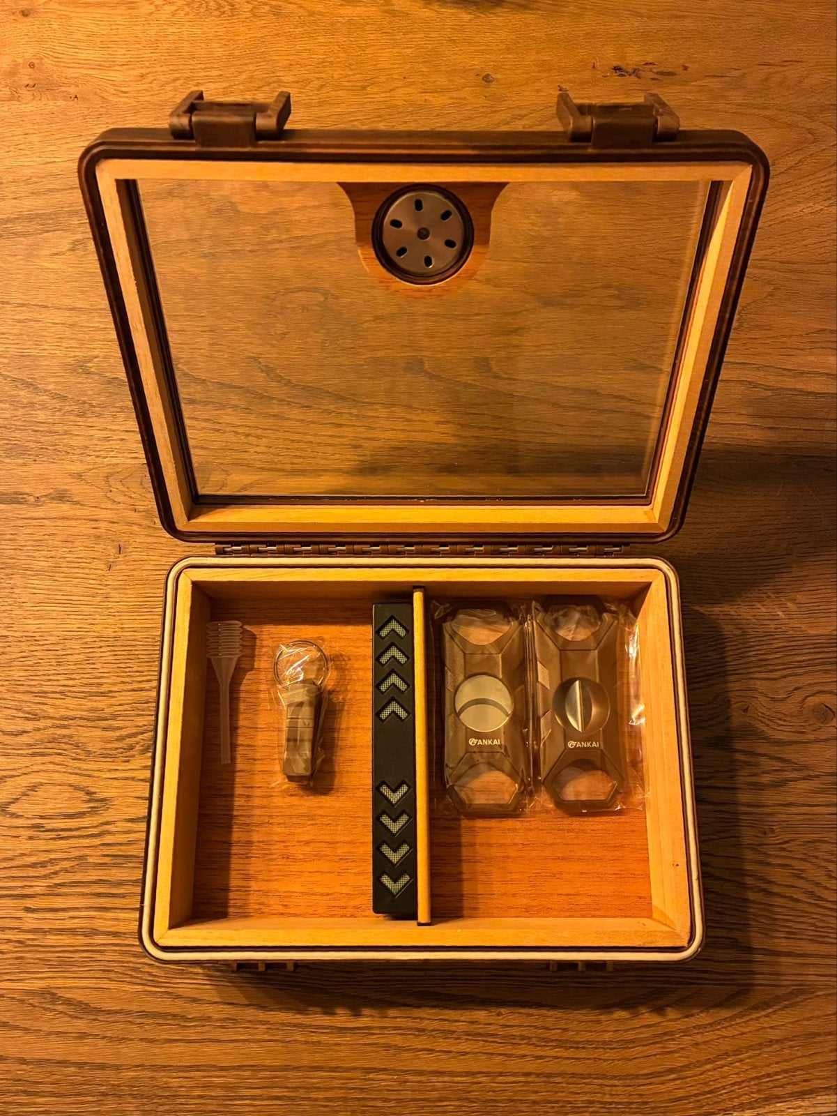 Gankai Sigaren Humidor met Hygrometer en Accessoires, Ophalen of Verzenden, Nieuw, Overige typen
