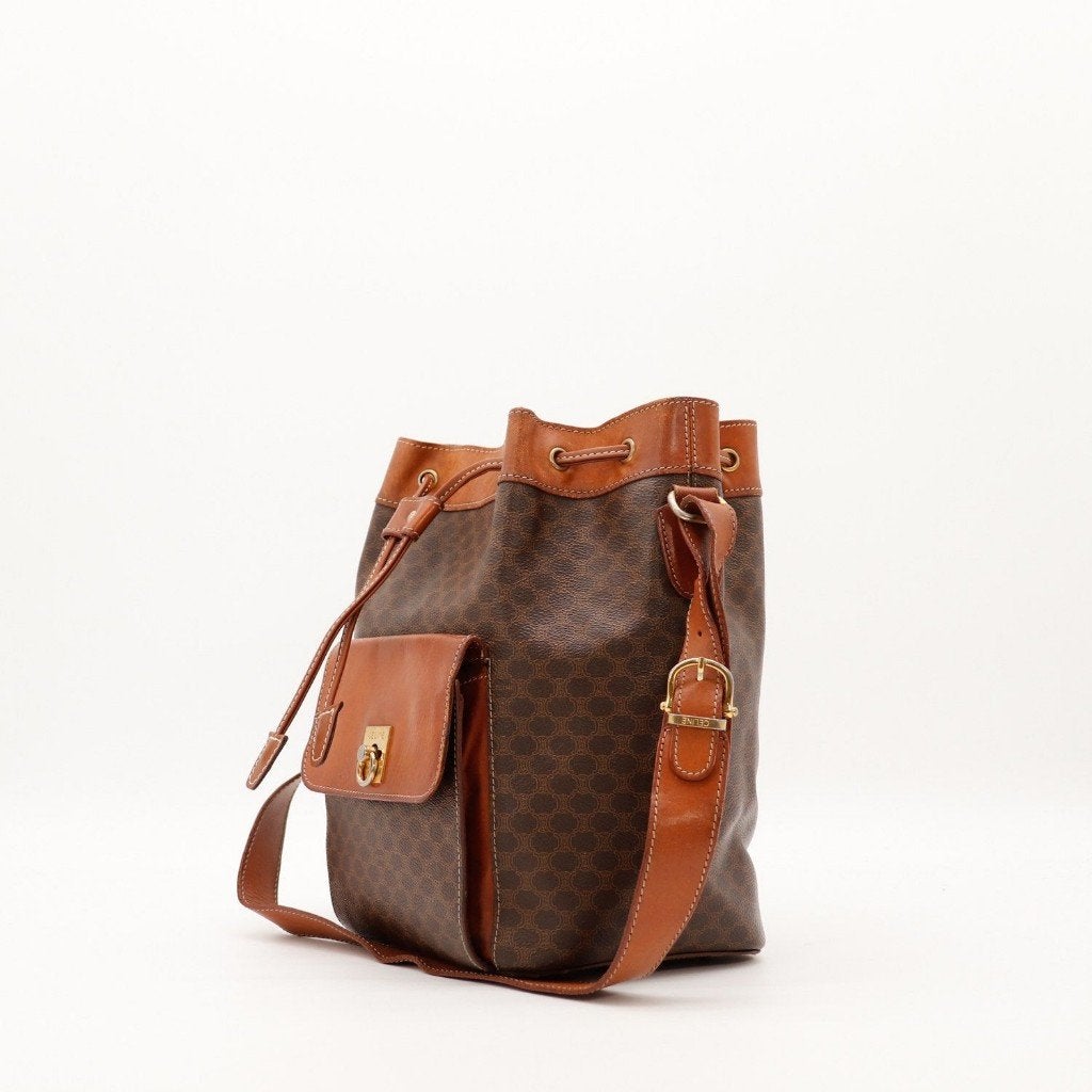 Celine Macadam Céline bucket tas, Verzenden, Gebruikt, Zwart, Overige typen