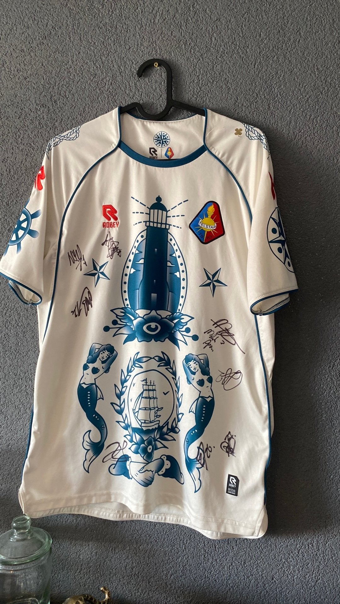 Gisigneerd shirt telstar ijmuiden, Maat XL, Ophalen of Verzenden, Zo goed als nieuw, Shirt