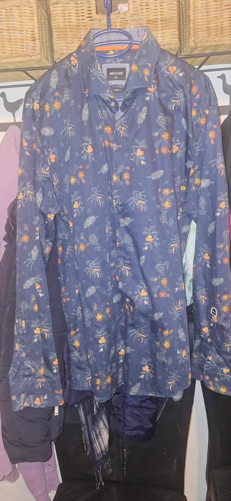 WAM Classic Heren overhemd  XXL, Blauw, Ophalen of Verzenden, Zo goed als nieuw, Overige halswijdtes