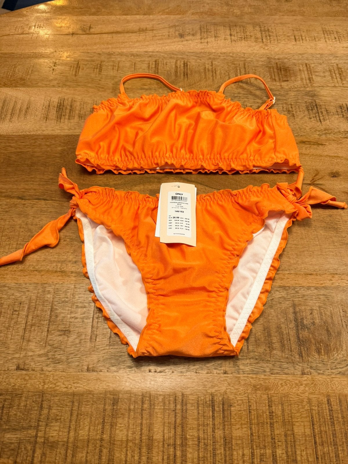 Only bikini oranje maat 146/152, Kinderen en Baby's, Kinderkleding | Kinder-zwemkleding, Bikiniset, Meisje, Nieuw, Ophalen of Verzenden