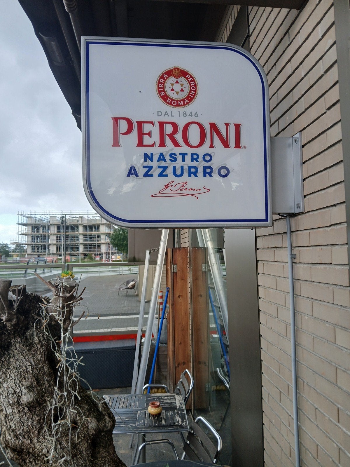Peroni Nastro Azzurro Lichtbak Reclamebord, Verzamelen, Ophalen of Verzenden