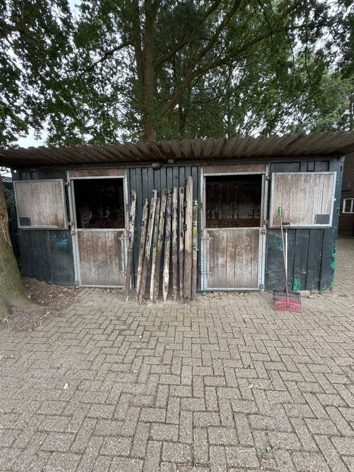 Containerstal 2 - staal - 20ft, Stalling, 2 of 3 paarden of pony's