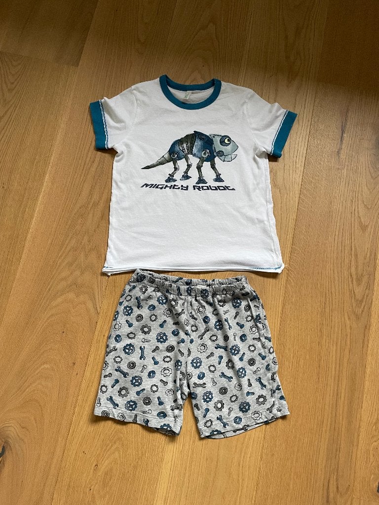Shortama zomer pyjama Benetton maat 122, Kinderen en Baby's, Kinderkleding | Maat 122, Ophalen, Nacht- of Onderkleding, Zo goed als nieuw