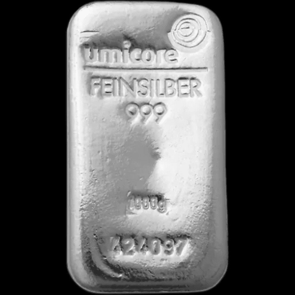 Umicore Zilverbaar 1000g - Fijnzilver 999, Ophalen of Verzenden, Zilver