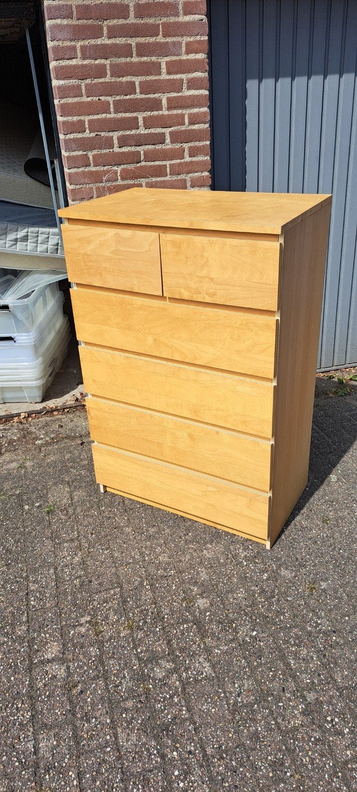 IKEA Malm ladekast met 6 lades, Huis en Inrichting, Kasten | Ladekasten, Ophalen, Gebruikt, 5 laden of meer, 100 tot 150 cm